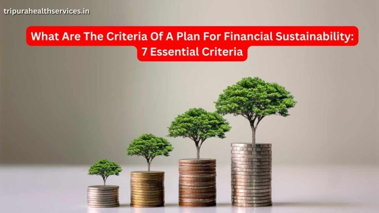 what are the criteria of a plan for financial sustainability